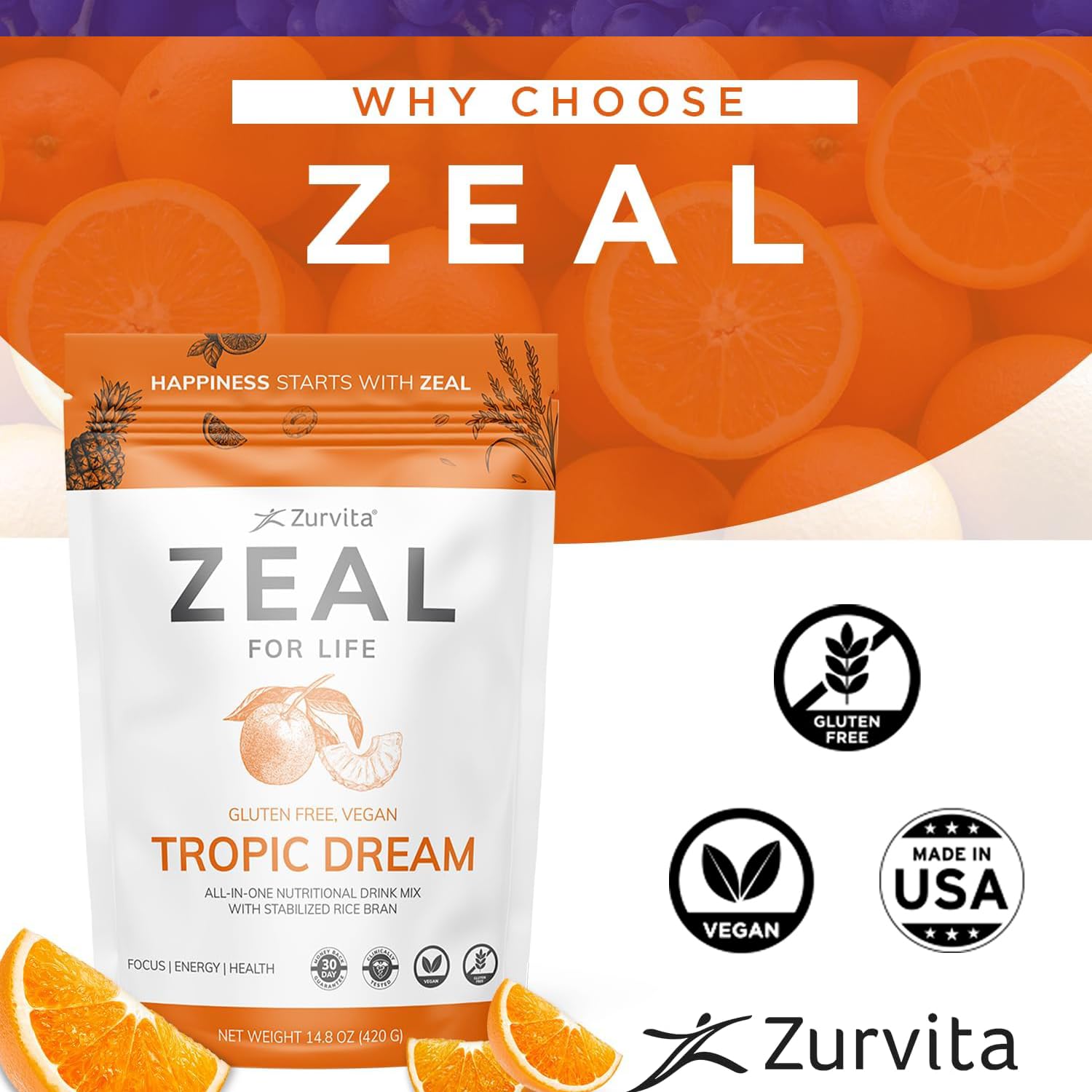 Amazon.com: Zurvita - Zeal for Life 30-Day Wellness Bag - Tropic